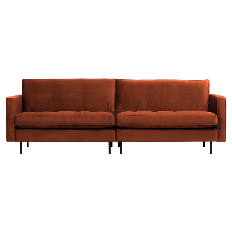 Produktbillede af Rodeo Classic 3-pers Sofa Velour Rust på tilbud i høj kvalitet