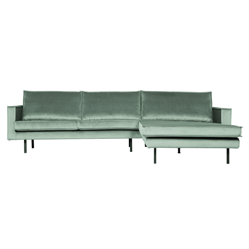 BePureHome Rodeo Chaiselong Højrevendt Velour - Mint ❤ Stort online udvalg i BePureHome ❤ Billig fragt og hurtig levering 2 - 5 hverdage ❤ Varenummer: BYH-2185711 / Ean: 8714713105038 på lager - Udsalg på Sofa - Over 350 kendte brands på udsalg