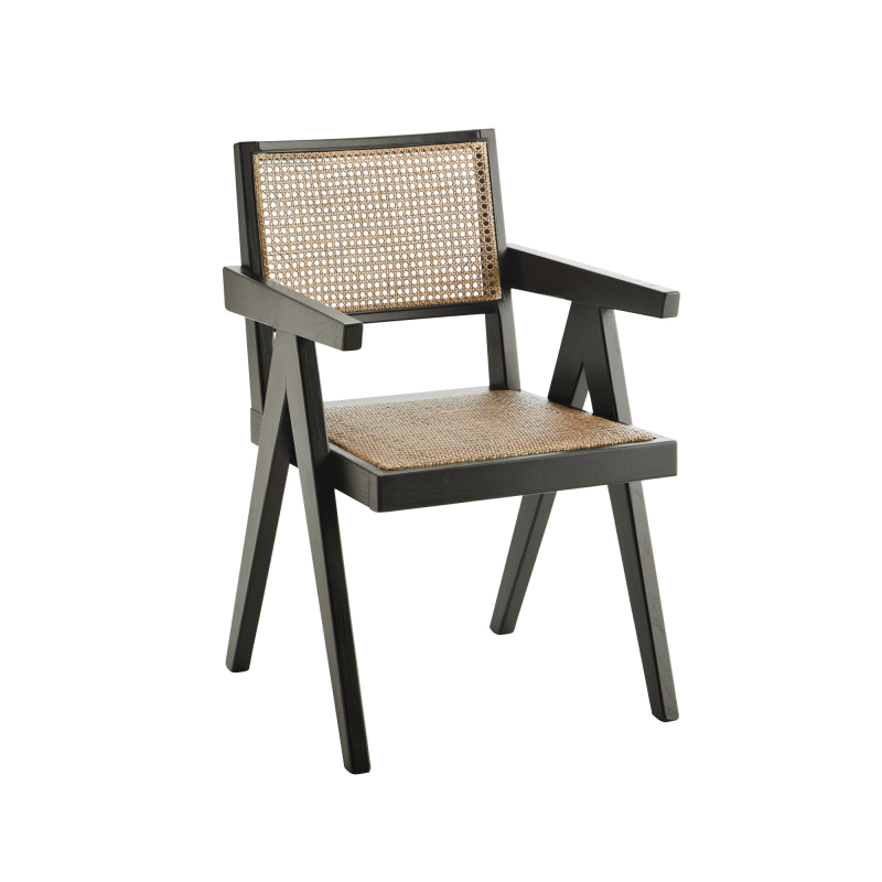 Madam Stoltz Stol i Træ med Rattan - Sort, Natur ❤ Stort online udvalg i Madam Stoltz ❤ Billig fragt og hurtig levering 2 - 5 hverdage ❤ Varenummer: BYH-2361418 / Ean: 2500573991296 på lager - Udsalg på Stole - Over 434 design mærker på udsalg