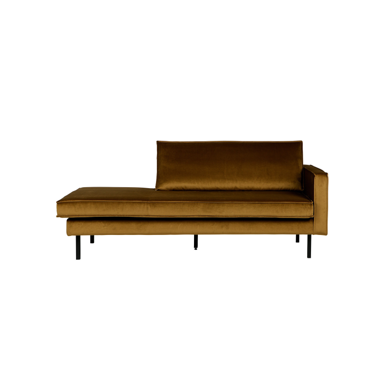 Produktbillede af Rodeo Daybed Højrevendt Velour Honey Yellow på tilbud i høj kvalitet