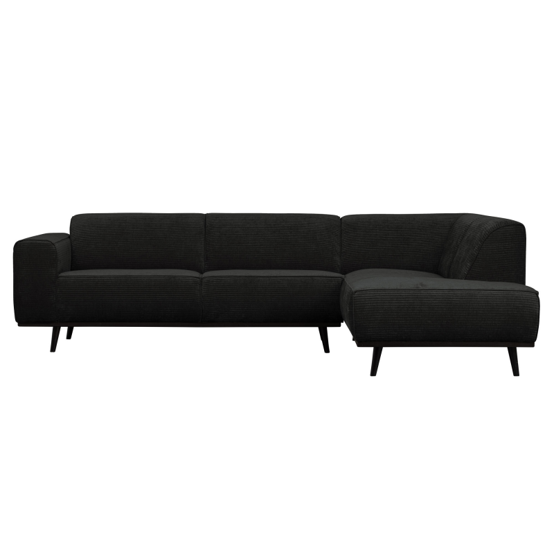 Produktbillede af Statement Hjørnesofa Højrevendt Flat Rib Graphite på tilbud i høj kvalitet