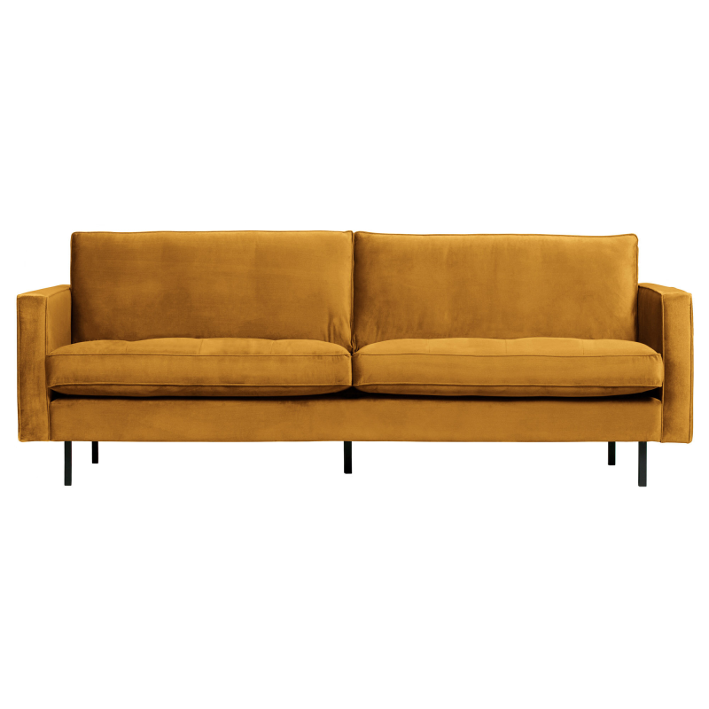 BePureHome Rodeo Classic 2,5-pers Sofa Velour - Ochre ❤ Stort online udvalg i BePureHome ❤ Billig fragt og hurtig levering 2 - 5 hverdage ❤ Varenummer: BYH-2185655 / Ean: 8714713106608 på lager - Udsalg på Sofa - Over 322 kendte brands på udsalg
