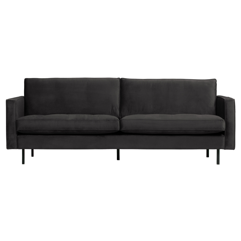 BePureHome Rodeo Classic 2,5-pers Sofa Velour - Anthracite ❤ Stort online udvalg i BePureHome ❤ Billig fragt og hurtig levering 2 - 5 hverdage ❤ Varenummer: BYH-2185666 / Ean: 8714713103843 på lager - Udsalg på Sofa - Over 312 kendte brands på udsalg