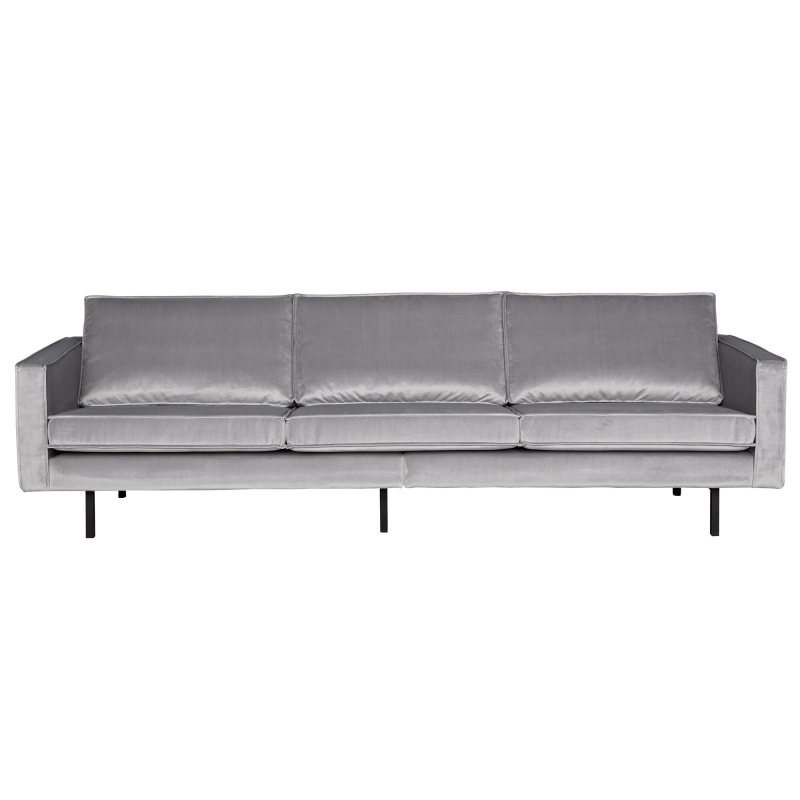 BePureHome Rodeo 3-pers Sofa Velour - Light Grey ❤ Stort online udvalg i BePureHome ❤ Billig fragt og hurtig levering 2 - 5 hverdage ❤ Varenummer: BYH-2185604 / Ean: 8714713056736 på lager - Udsalg på Sofa - Over 857 kendte brands på udsalg