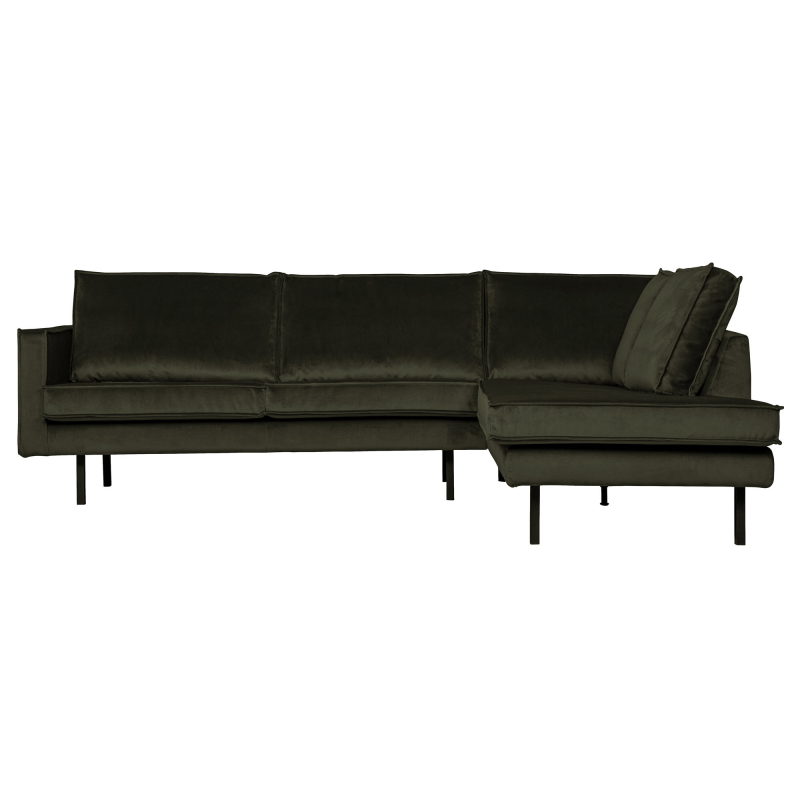 Produktbillede af Rodeo Hjørnesofa Højrevendt Velour Dark Green på tilbud i høj kvalitet
