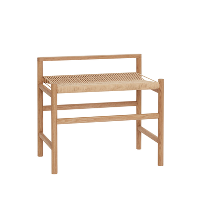 Hübsch Interiør Bænk i egetræ/papirsnor, natur/off white ❤ Stort online udvalg i Hübsch Interiør ❤ Billig fragt og hurtig levering 2 - 5 hverdage ❤ Varenummer: BYH-2351015 / Ean: 5712772116746 på lager - Udsalg på Bænk - Over 324 kendte brands på udsalg