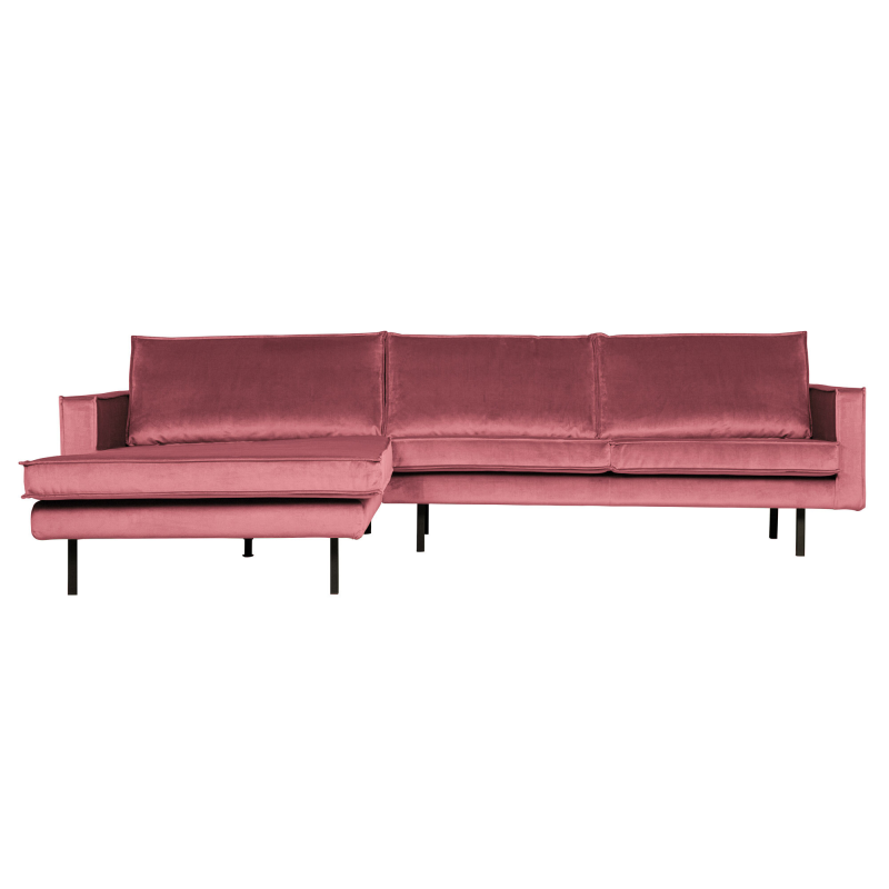 BePureHome Rodeo Chaiselong Venstrevendt Velour - Pink ❤ Stort online udvalg i BePureHome ❤ Billig fragt og hurtig levering 2 - 5 hverdage ❤ Varenummer: BYH-2185736 / Ean: 8714713105229 på lager - Udsalg på Sofa - Over 434 design mærker på udsalg