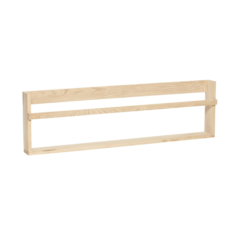 Produktbillede af Display Væghylde i egetræ 110 cm. på tilbud i høj kvalitet