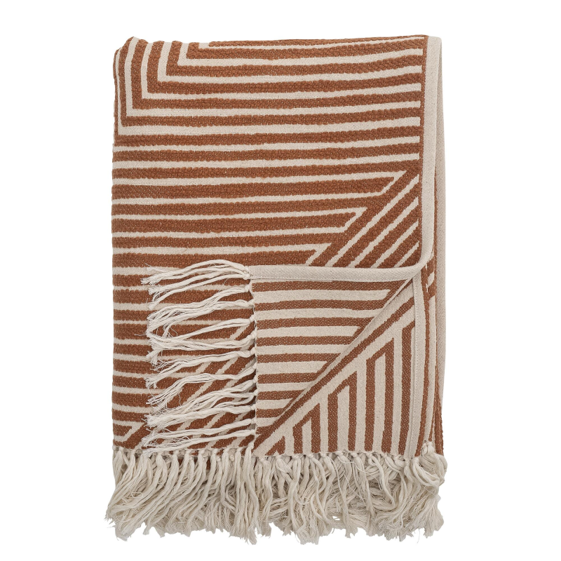 Bloomingville Maddeleine Plaid i bomuld - orange ❤ Stort online udvalg i Bloomingville ❤ Billig fragt og hurtig levering 2 - 5 hverdage ❤ Varenummer: BYH-2715829 / Ean: 5711173299508 på lager - Udsalg på Plaider og sengetæpper - Over 322 kendte brands på udsalg