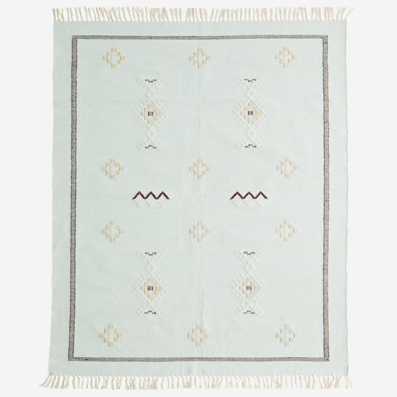 Madam Stoltz Handwoven cotton rug i Mint, off white, ruby wine, nude ❤ Stort online udvalg i Madam Stoltz ❤ Billig fragt og hurtig levering 2 - 5 hverdage ❤ Varenummer: BYH-2133169 / Ean: 2500455023329 på lager - Udsalg på Tæpper - Over 324 kendte brands på udsalg