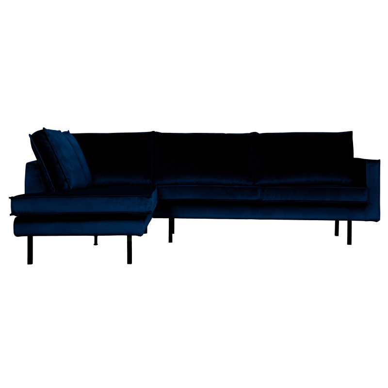 BePureHome Rodeo Hjørnesofa Venstrevendt Velour - Dark Blue ❤ Stort online udvalg i BePureHome ❤ Billig fragt og hurtig levering 2 - 5 hverdage ❤ Varenummer: BYH-2185765 / Ean: 8714713105755 på lager - Udsalg på Sofa - Over 434 design mærker på udsalg