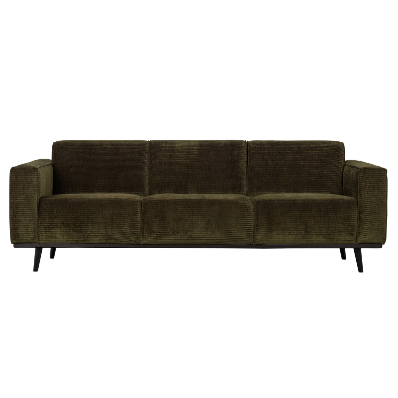 Produktbillede af Statement 3-pers Sofa 230 cm Flat Rib Warm Green på tilbud i høj kvalitet