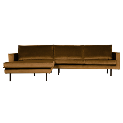 BePureHome Rodeo Chaiselong Venstrevendt Velour - Honey Yellow ❤ Stort online udvalg i BePureHome ❤ Billig fragt og hurtig levering 2 - 5 hverdage ❤ Varenummer: BYH-2185727 / Ean: 8714713104925 på lager - Udsalg på Sofa - Over 360 kendte mærker på udsalg