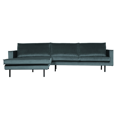 BePureHome Rodeo Chaiselong Venstrevendt Velour - Teal ❤ Stort online udvalg i BePureHome ❤ Billig fragt og hurtig levering 2 - 5 hverdage ❤ Varenummer: BYH-2185732 / Ean: 8714713105465 på lager - Udsalg på Sofa - Over 434 design mærker på udsalg
