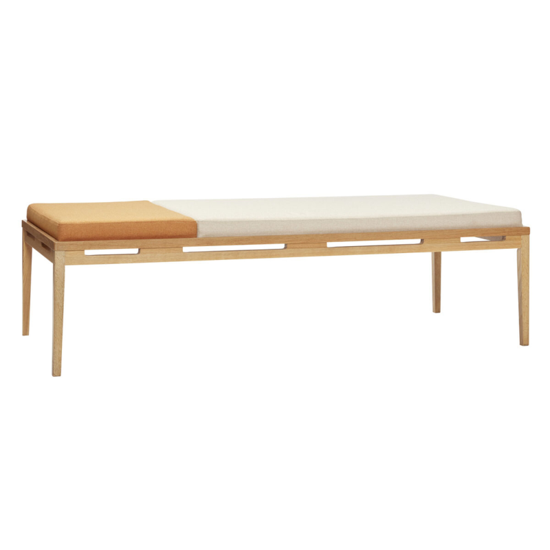Produktbillede af Amber Daybed i beige/orange egetræ/stof på tilbud i høj kvalitet
