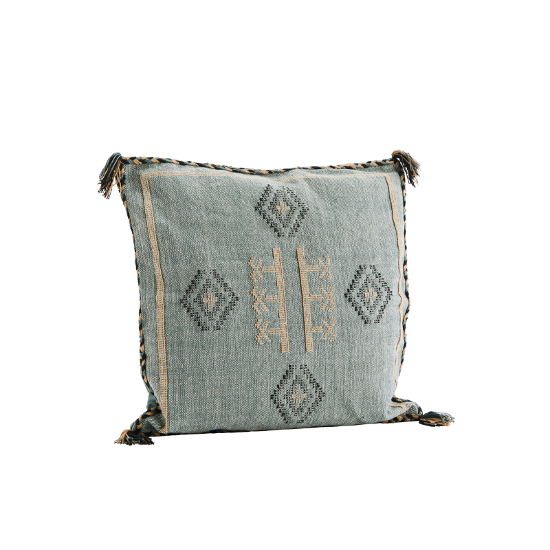 Madam Stoltz Håndvævet Pudebetræk - Jade, Indian Tan, Sort ❤ Stort online udvalg i Madam Stoltz ❤ Billig fragt og hurtig levering 2 - 5 hverdage ❤ Varenummer: BYH-2361405 / Ean: 2500573800178 på lager - Udsalg på Puder - Over 434 design mærker på udsalg