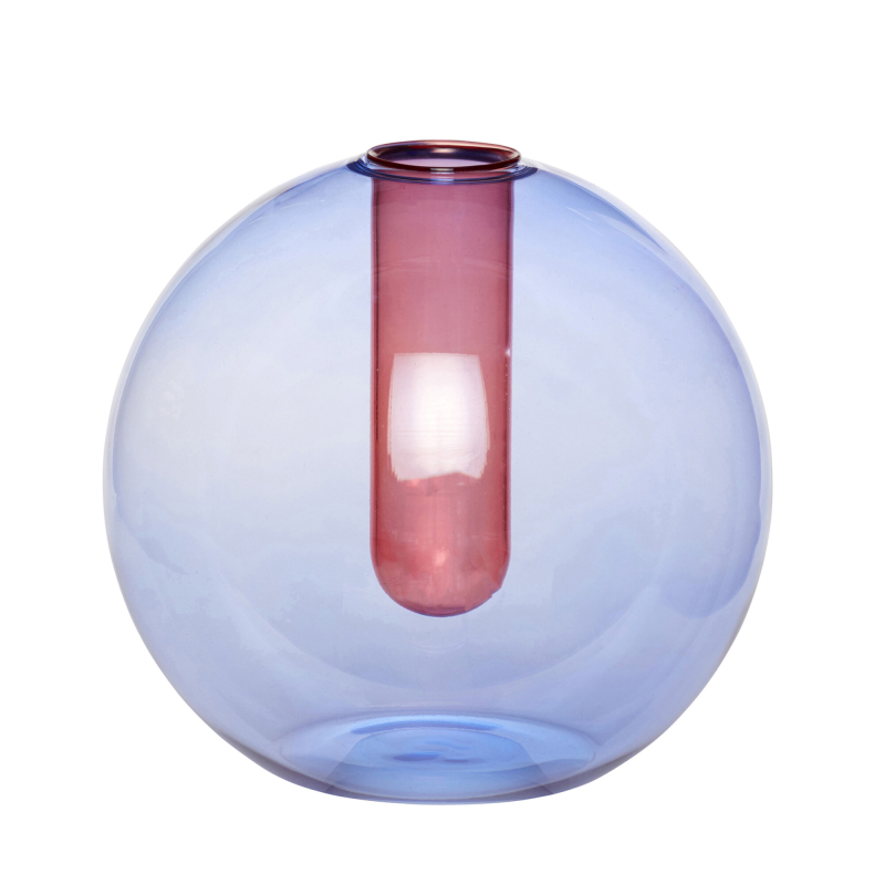 Hübsch Interiør Vase, i Blå/Rosa Glas ❤ Stort online udvalg i Hübsch Interiør ❤ Billig fragt og hurtig levering 2 - 5 hverdage ❤ Varenummer: BYH-1712124 / Ean: 5712772071212 på lager - Udsalg på Potter & Vaser - Over 350 kendte brands på udsalg