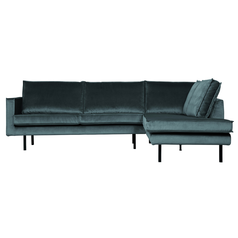 Produktbillede af Rodeo Hjørnesofa Højrevendt Velour Teal på tilbud i høj kvalitet