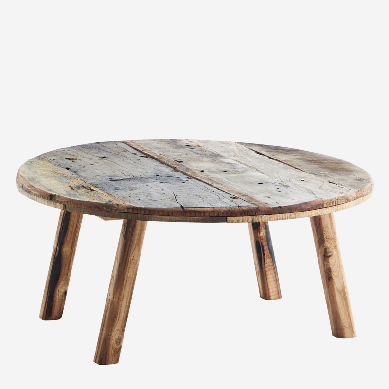 Madam Stoltz Round wooden coffee table i Natural ❤ Stort online udvalg i Madam Stoltz ❤ Billig fragt og hurtig levering 2 - 5 hverdage ❤ Varenummer: BYH-2133185 / Ean: 2500480185412 på lager - Udsalg på Sofaborde - Over 312 kendte brands på udsalg