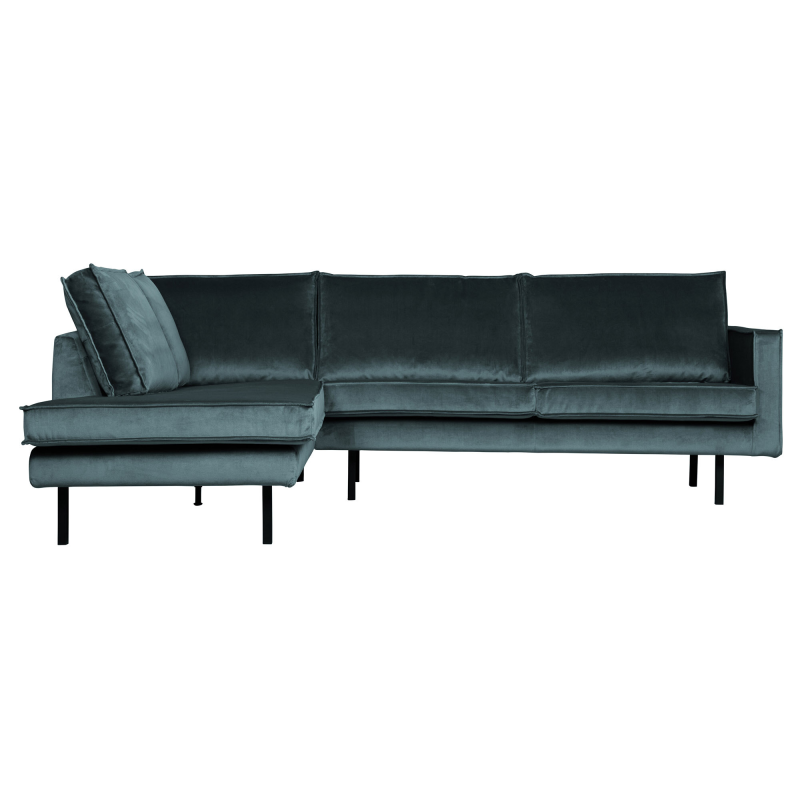 Produktbillede af Rodeo Hjørnesofa Venstrevendt Velour Teal på tilbud i høj kvalitet