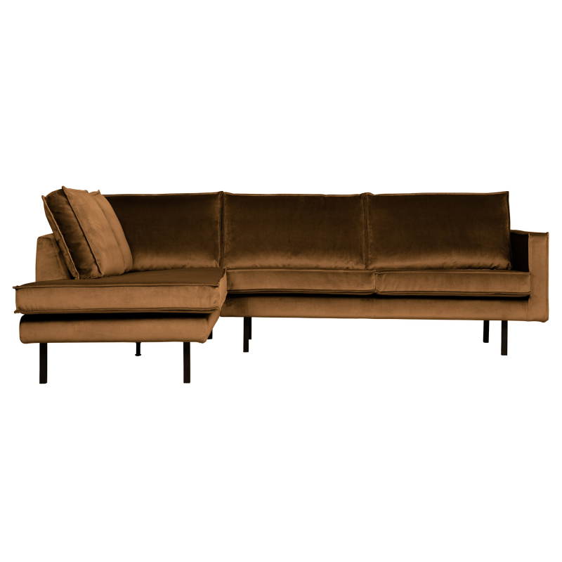 Produktbillede af Rodeo Hjørnesofa Venstrevendt Velour Honey Yellow på tilbud i høj kvalitet