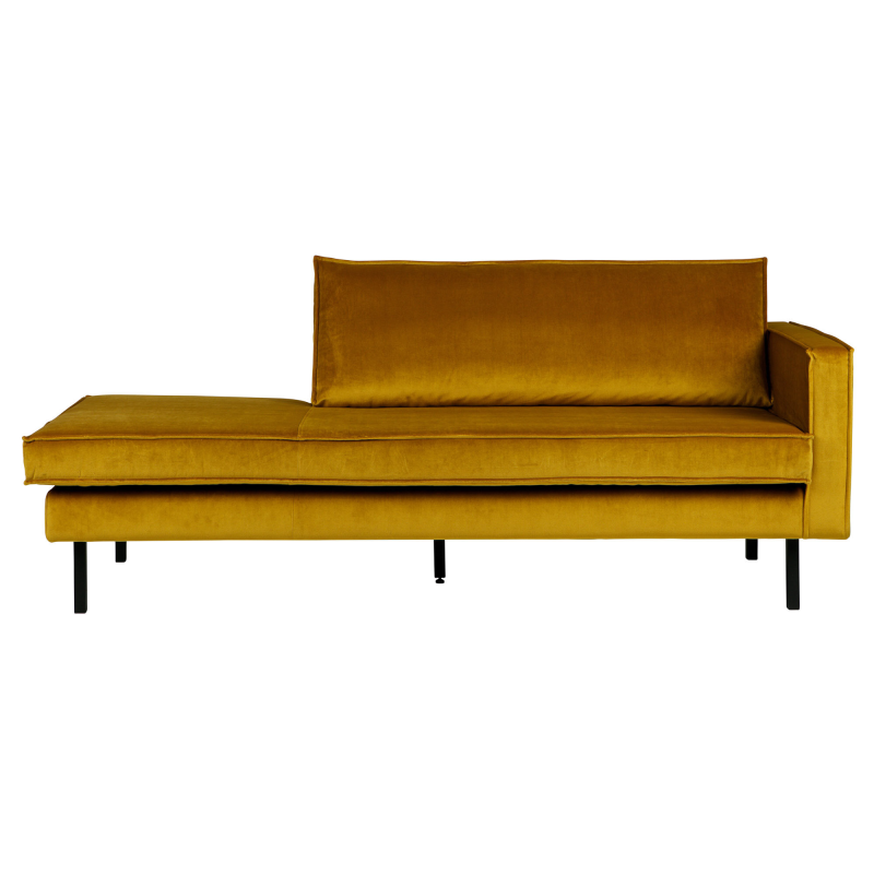 Produktbillede af Rodeo Daybed Højrevendt Velour Ochre på tilbud i høj kvalitet