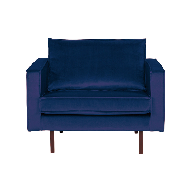 BePureHome Rodeo Lænestol Velour - Dark Blue ❤ Stort online udvalg i BePureHome ❤ Billig fragt og hurtig levering 2 - 5 hverdage ❤ Varenummer: BYH-2185569 / Ean: 8714713065219 på lager - Udsalg på Lænestole - Over 434 design mærker på udsalg