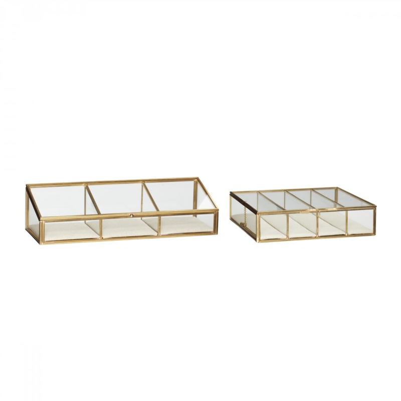 Hübsch Interiør Ecru - Glasboks, i S/3 Glas ❤ Stort online udvalg i Hübsch Interiør ❤ Billig fragt og hurtig levering 2 - 5 hverdage ❤ Varenummer: BYH-2061333 / Ean: 5712772101742 på lager - Udsalg på Udstillingsmontrer - Over 434 design mærker på udsalg