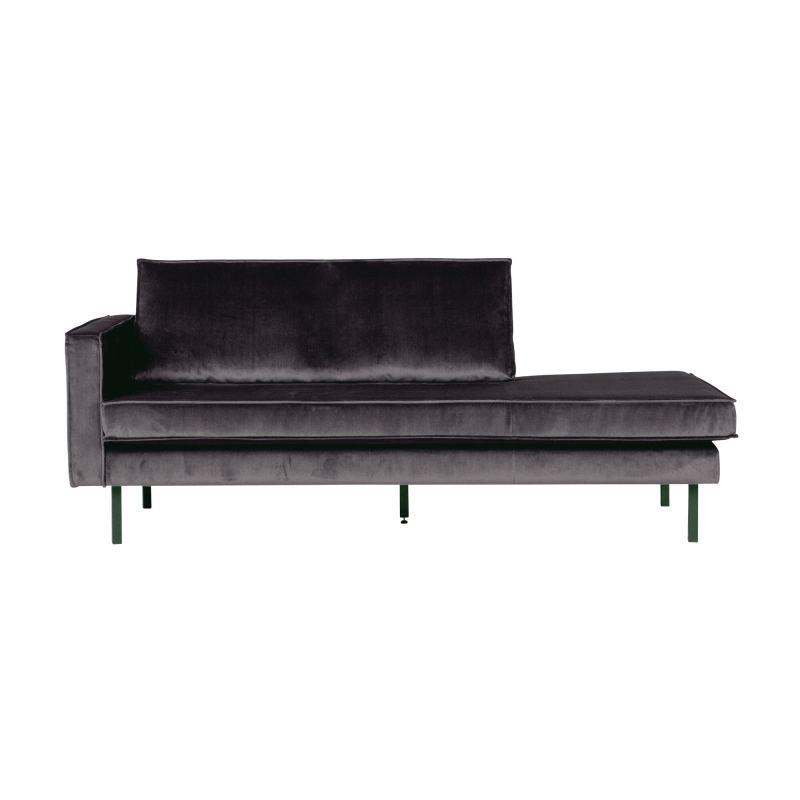 Produktbillede af Rodeo Daybed Venstrevendt Velour Anthracite på tilbud i høj kvalitet
