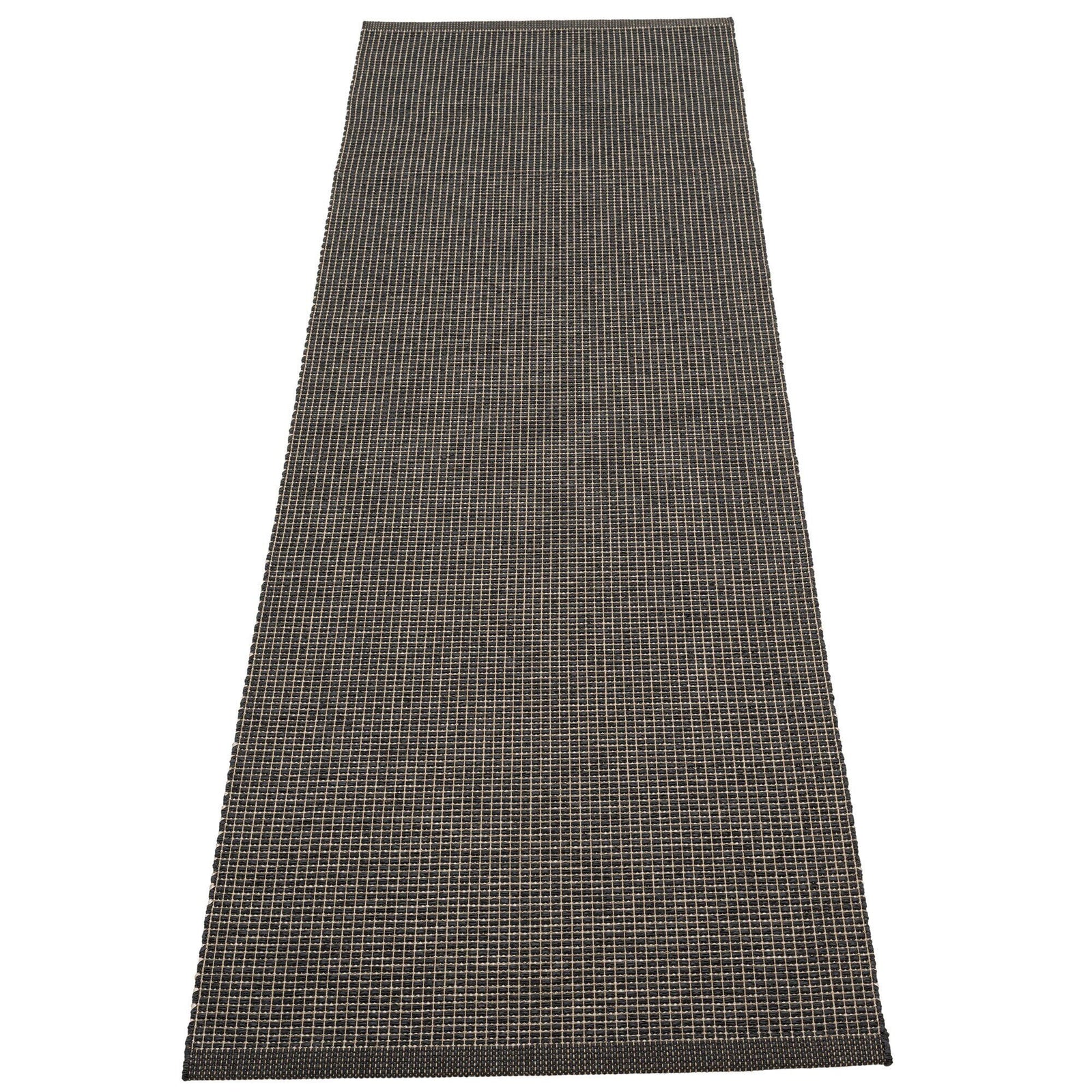 Pappelina Pappelina Emm gulvtæppe 240x70 cm, black/linen – produktvisning (Tæpper)