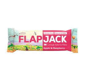 Detaljeret produktbillede af Flapjack æble og hindbær 80g. på tilbud