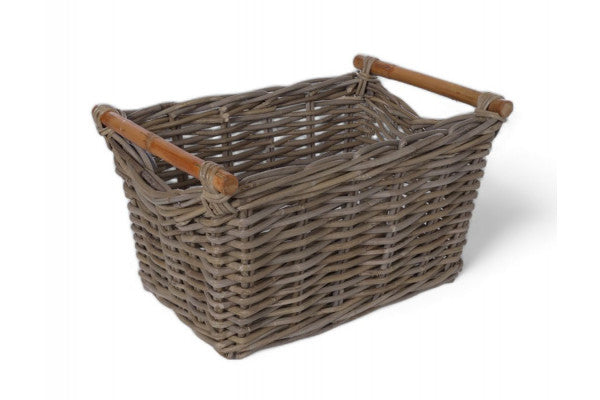 Produktbillede af Fletkurv Kubu Naturrattan 28x42 cm på tilbud i høj kvalitet