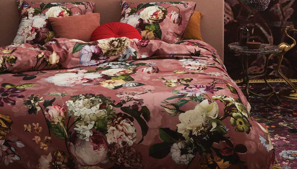 Produktbillede af Essenza sengetøj Fleur Dusty Rosa 140 x 220 + 60 x 63 på tilbud i høj kvalitet