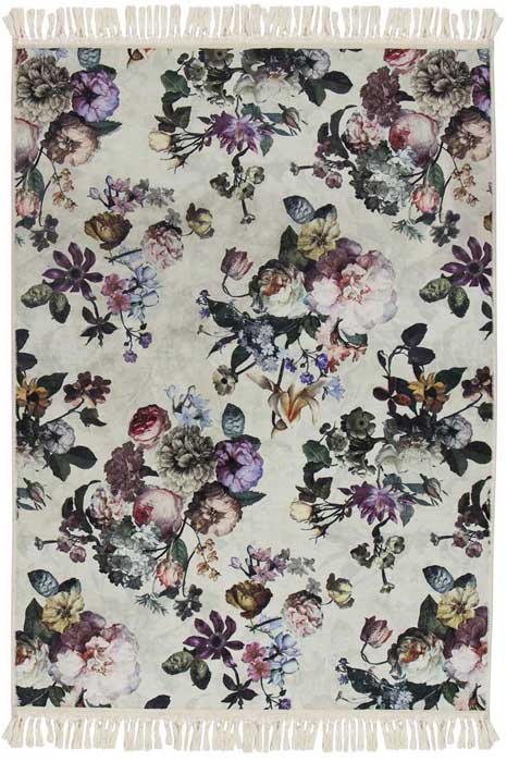 Produktbillede af Essenza Fleur Gulvtæppe Ecru 120 x 180 på tilbud i høj kvalitet