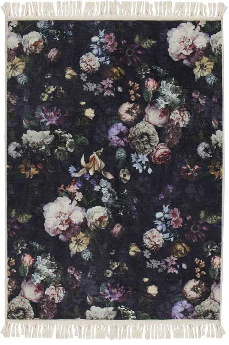Essenza Fleur Gulvtæppe Nightblue 180 x 240