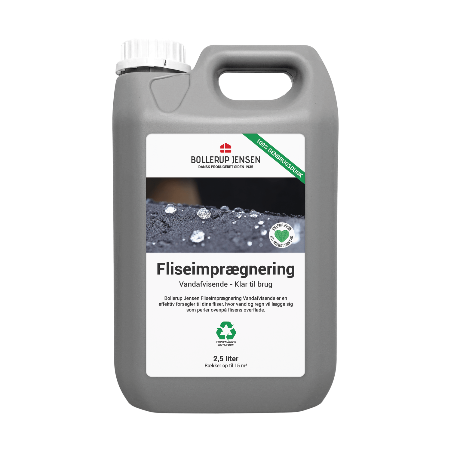 Produktbillede af Fliseimprægnering vandafvisende (klar til brug) 2,5 liter på tilbud i høj kvalitet
