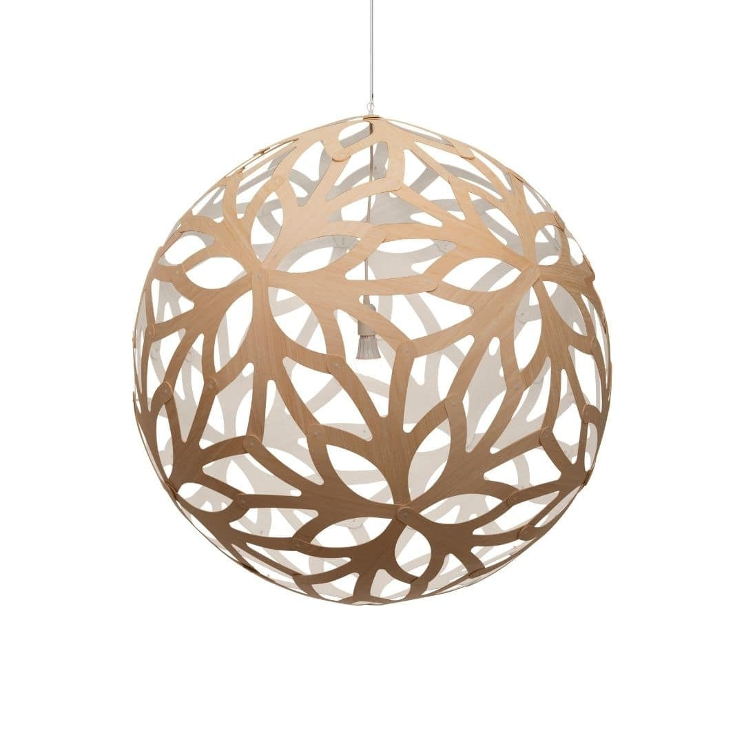 Produktbillede af Floral Ø100 Pendel Bamboo / Hvid David Trubridge i premium kvalitet