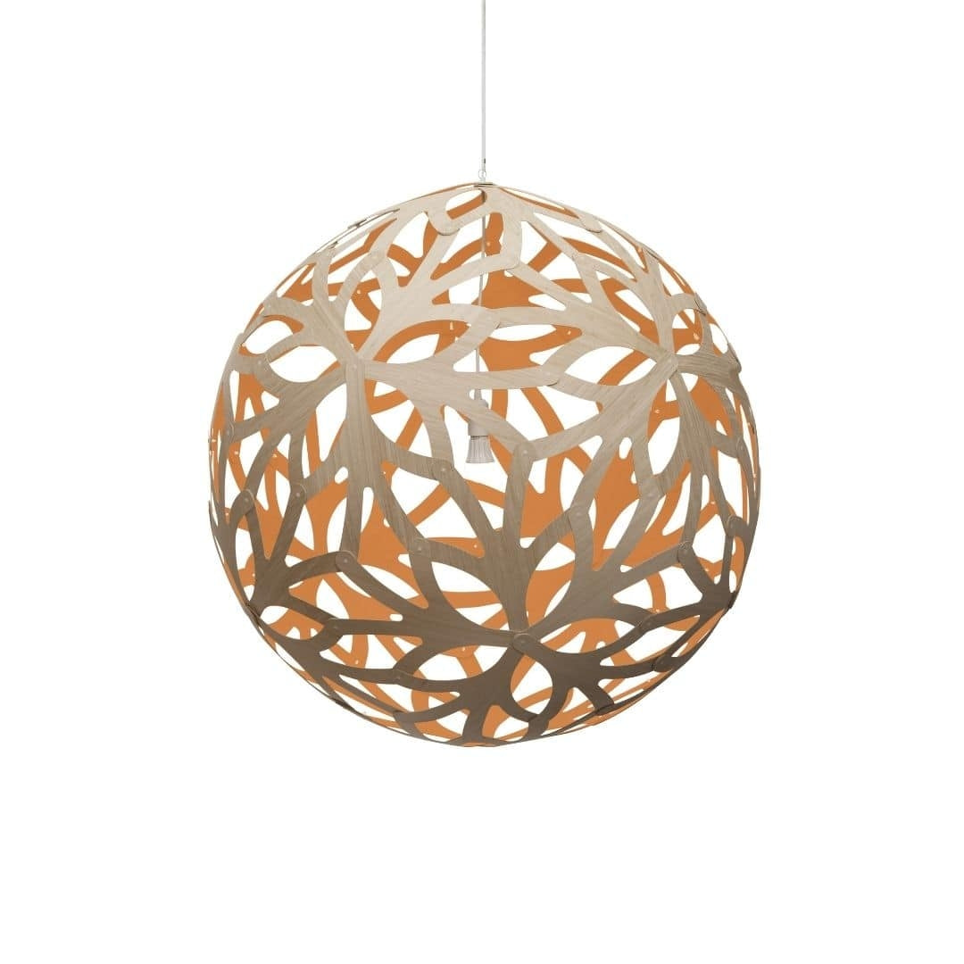 Floral Ø100 Pendel Bamboo / Orange David Trubridge