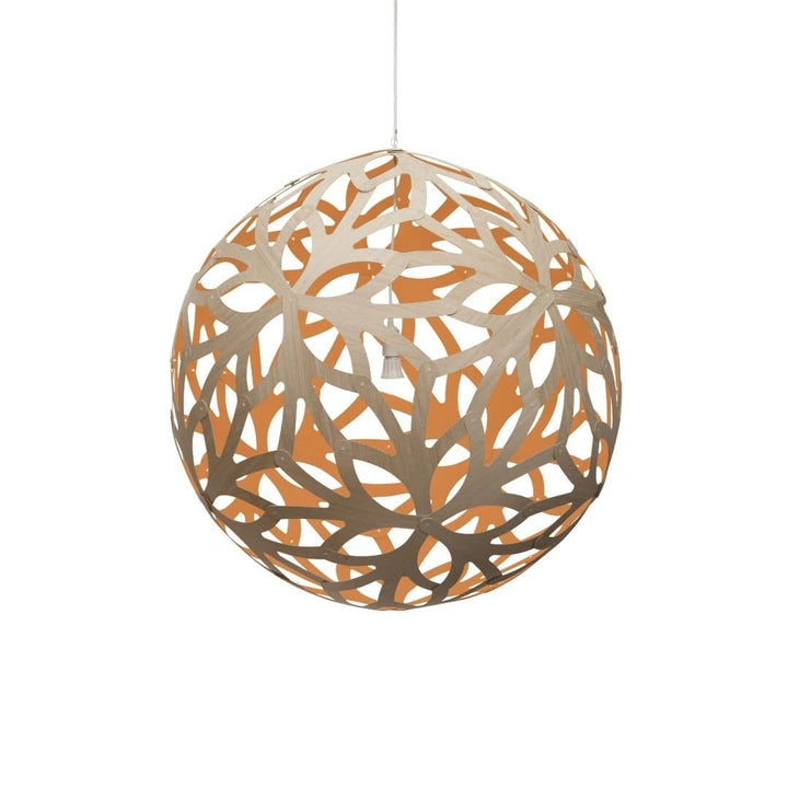 Floral Ø100 Pendel Bamboo / Orange David Trubridge