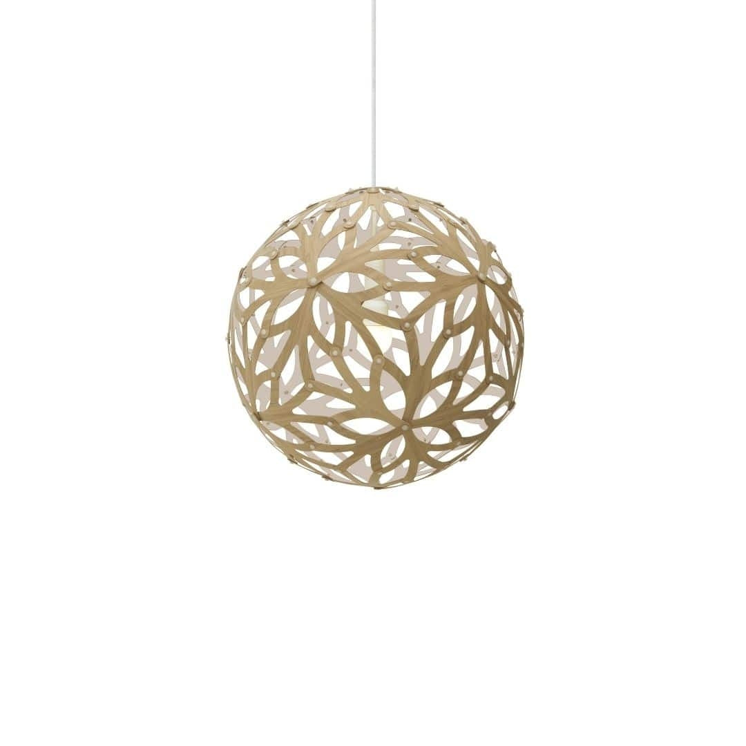 Produktbillede af Floral Ø40 Pendel Bamboo / Hvid David Trubridge i premium kvalitet