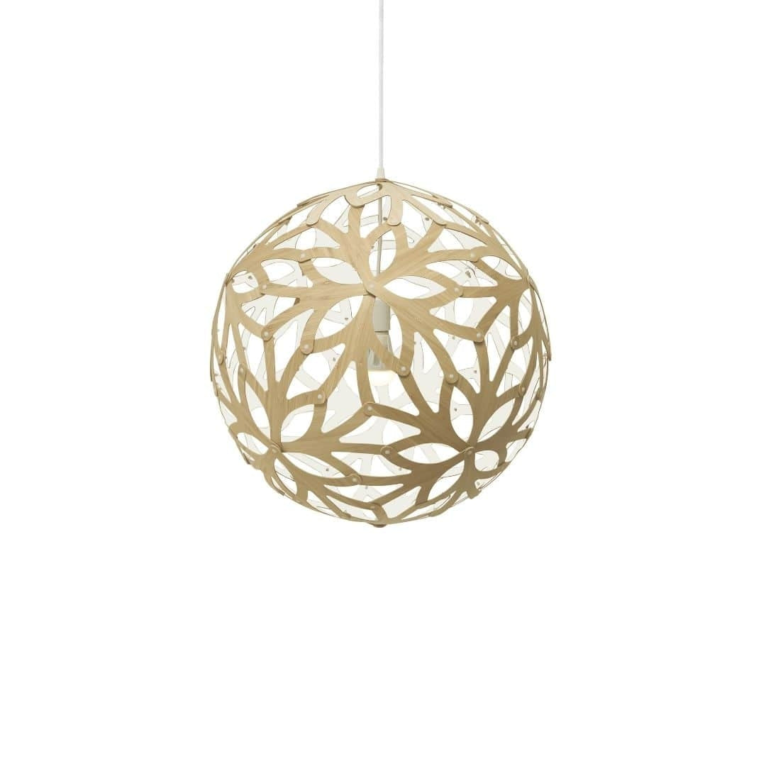 Produktbillede af Floral Ø60 Pendel Bamboo / Hvid David Trubridge i premium kvalitet