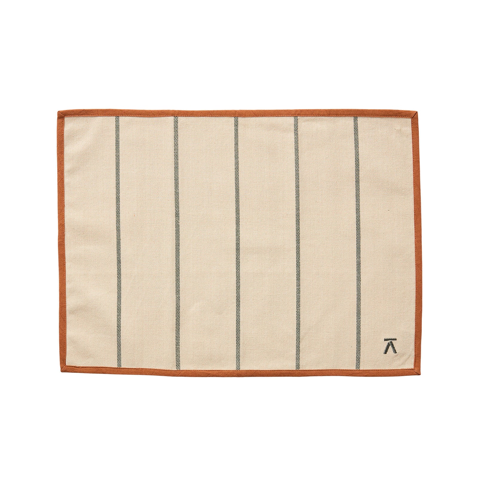 Andersen Andersen Dækkeserviet 50 x 36 cm, grøn/brun – vinkelbillede (Bordskåner)