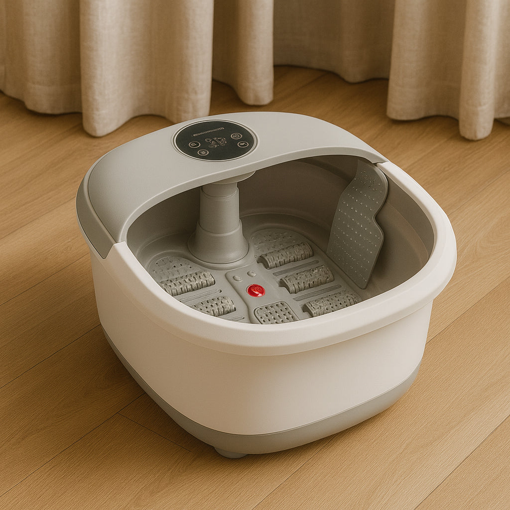 Produktbillede af Foldbar Luksus Fodspa m/massage temperaturstyring & fjernbetjening på tilbud
