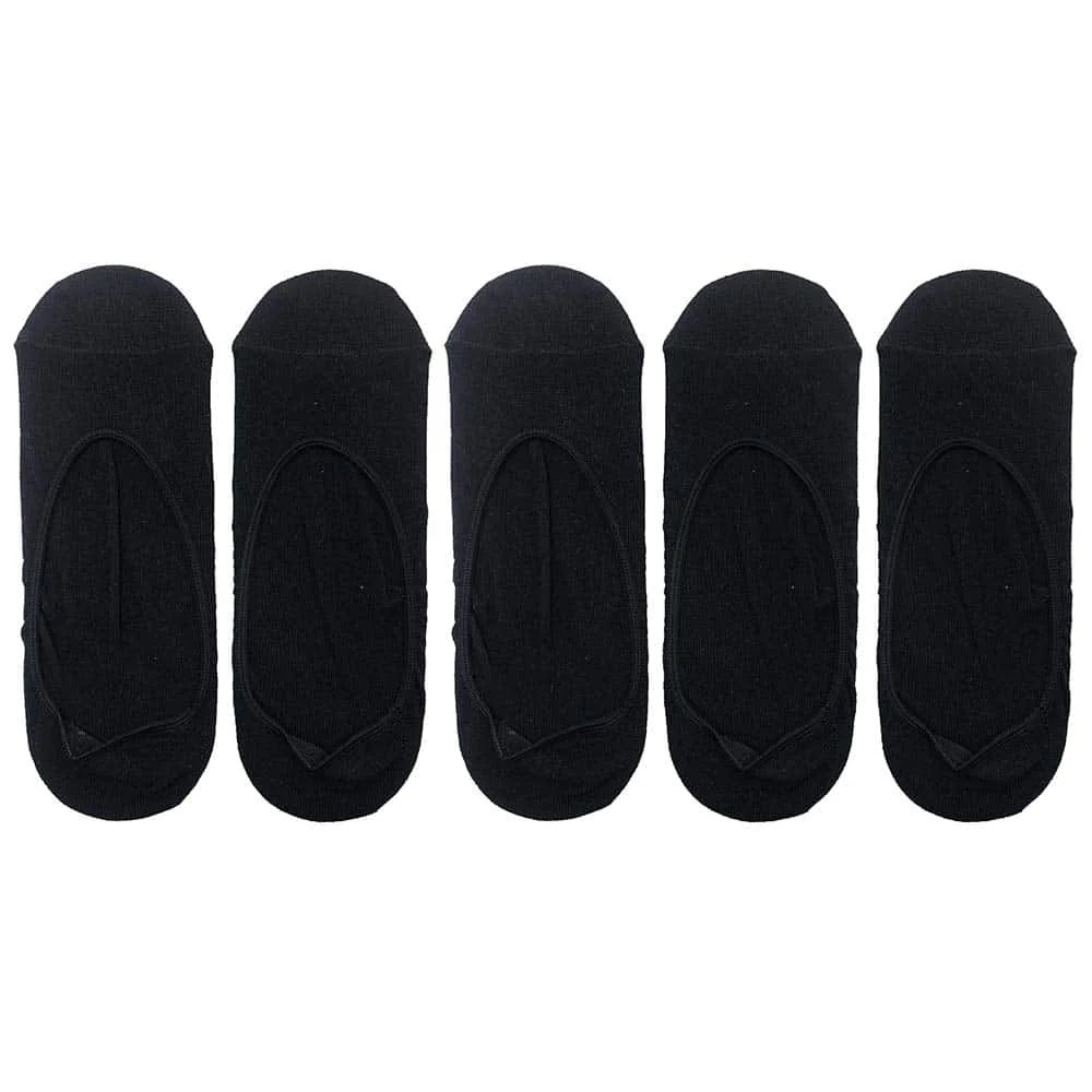 Bambus Footies 5 par (sort eller hvid) Sort 46-48