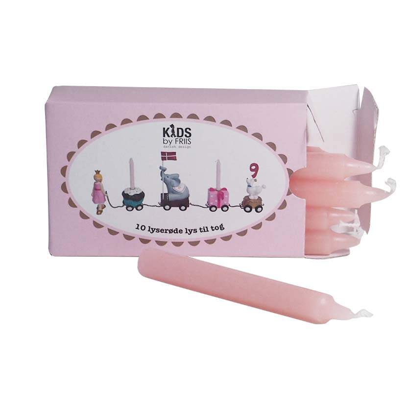 Produktbillede af Kids by Friis Fødelsdagslys til tog lyserød i premium kvalitet