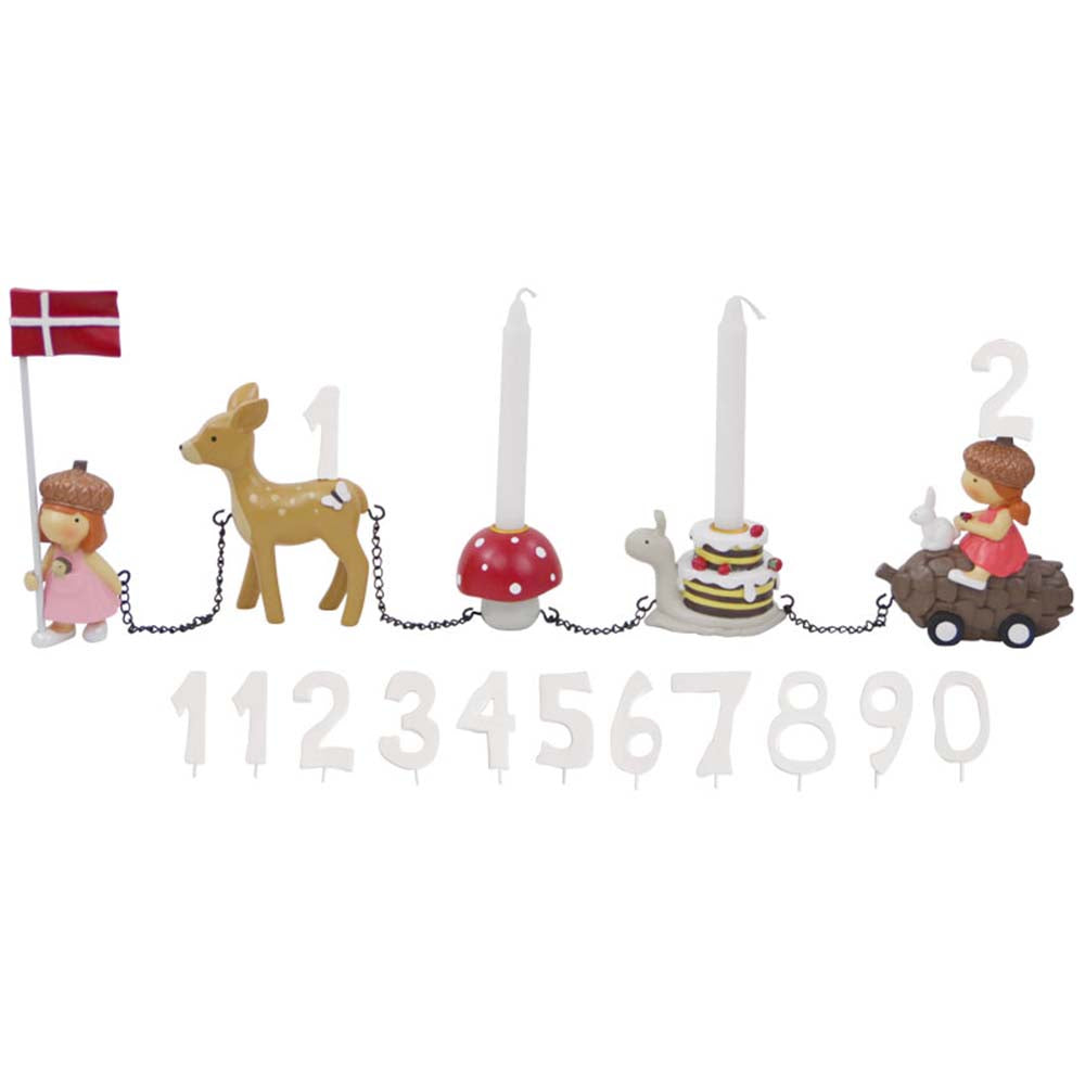 Produktbillede af Kids by Friis Fødselsdagstog Skovalfer med 11 tal i premium kvalitet