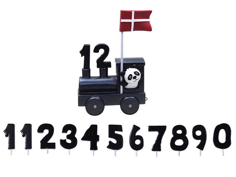 Produktbillede af Kids by Friis Lokomotiv til navnetog 11 tal og flag i premium kvalitet