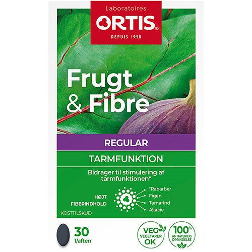 Produktbillede af Ortis Frugt & Fibre 30 tabletter på tilbud i brug