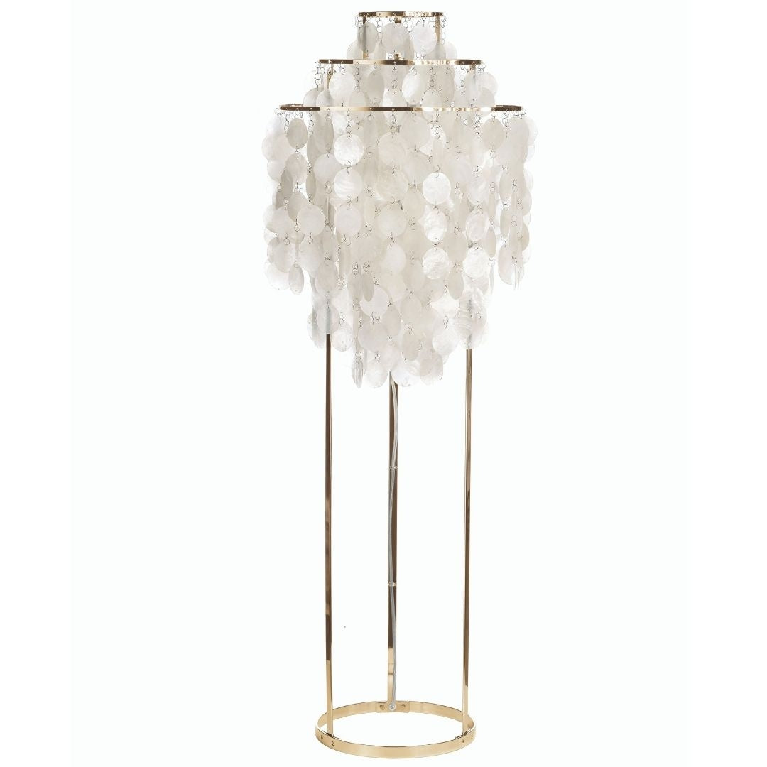 Produktbillede af Fun Gulvlampe 1STM Perlemor / Messing Verpan i premium kvalitet