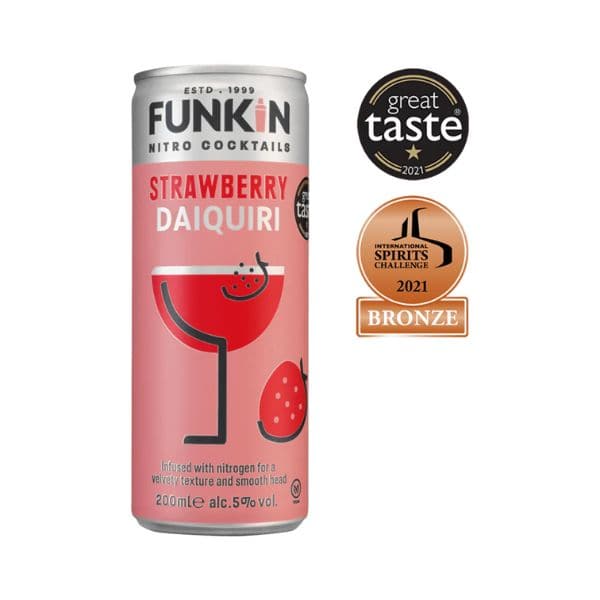 Funkin Strawberry Daiquiri Cocktail Rtd ❤ Kæmpe udvalg i FUNKIN ❤ Billig fragt og hurtig levering 2 - 5 hverdage - Varenummer: BAR-850495 / Ean: '5060065302476 på lager - Udsalg på Drikkevarer | Vand, øl og mixere | RTD & Ready To Drink Spar op til 63% - Over 1124 kendte brands på udsalg